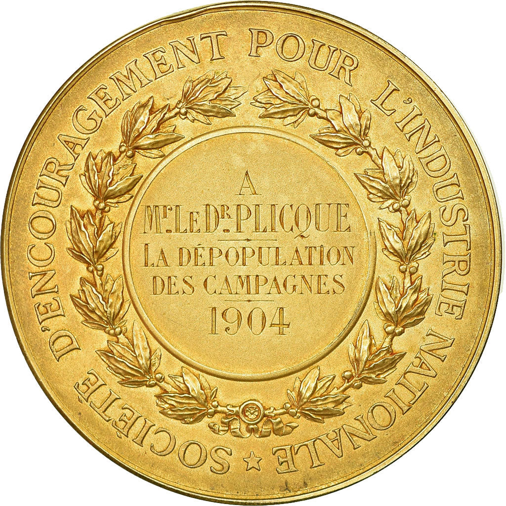 Frankreich, Medaille, Encouragement pour l'Industrie, Dépopulation des