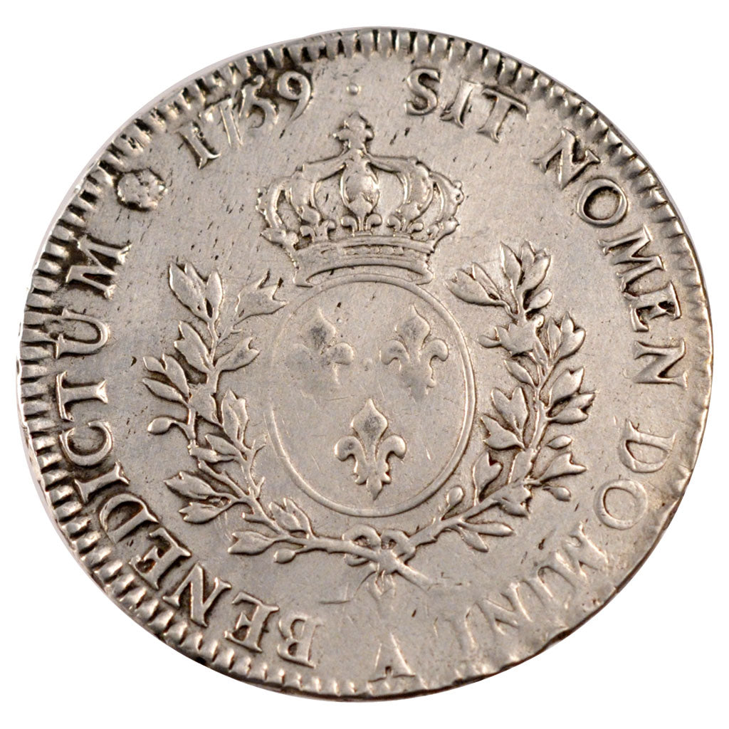 FRANCE, Écu au bandeau, ECU, 1759, Paris, KM #512.1, EF(40-45), Silver, Gadoury 