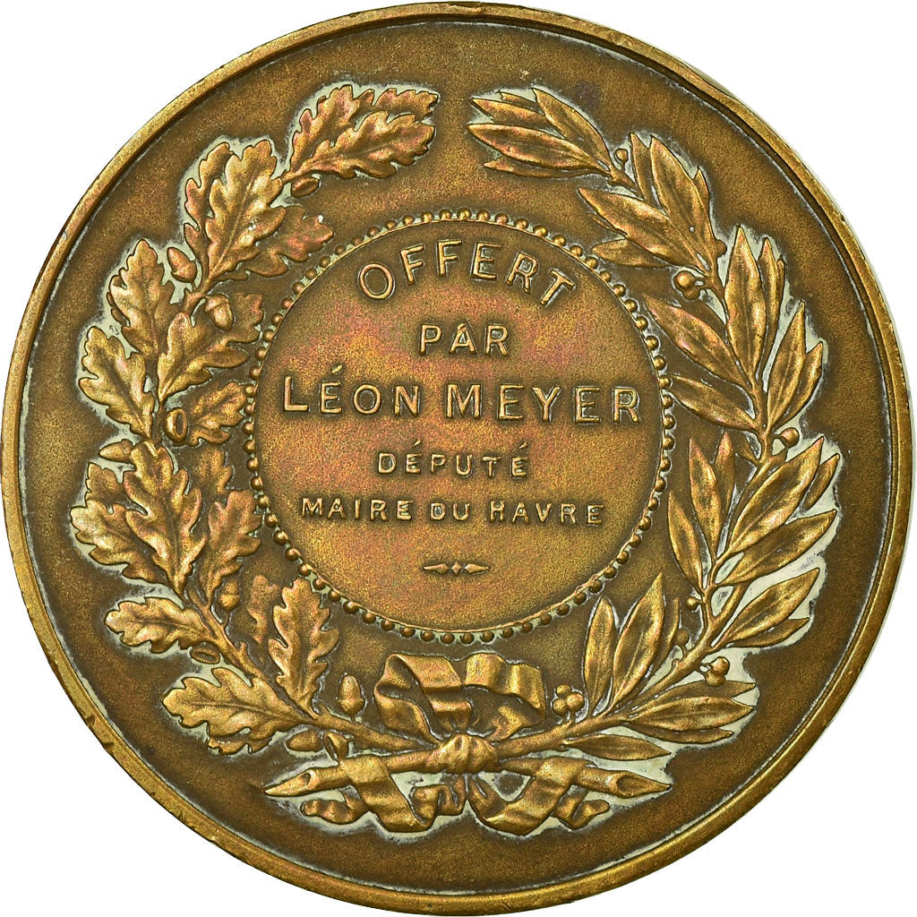 France, Médaille, Gallia, Léon Meyer, Député-Maire du Havre, Pillet, TTB