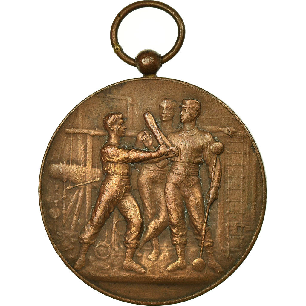 France, Medal, Gymnastique, Instruction Militaire, La Roche sur Yon, 1921