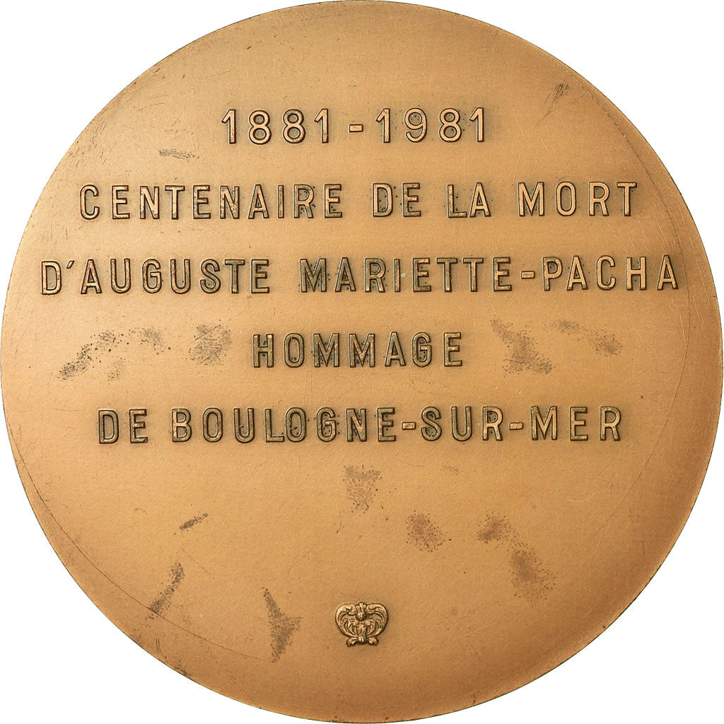 Francia, medalla, Auguste Mariette-Pacha, Boulogne-sur-mer, 1981, Demilly, SC