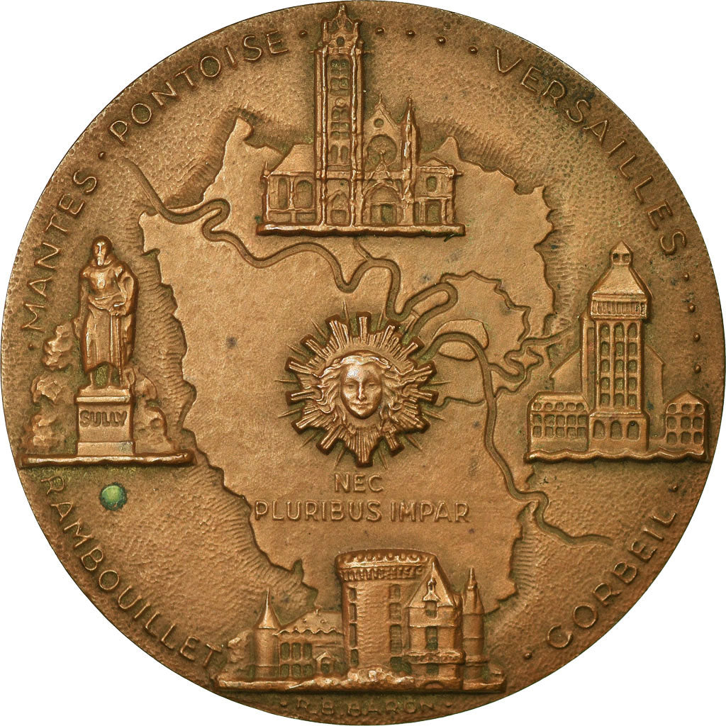 France, Medal, Département Seine et Oise, Baron, AU(55-58), Bronze