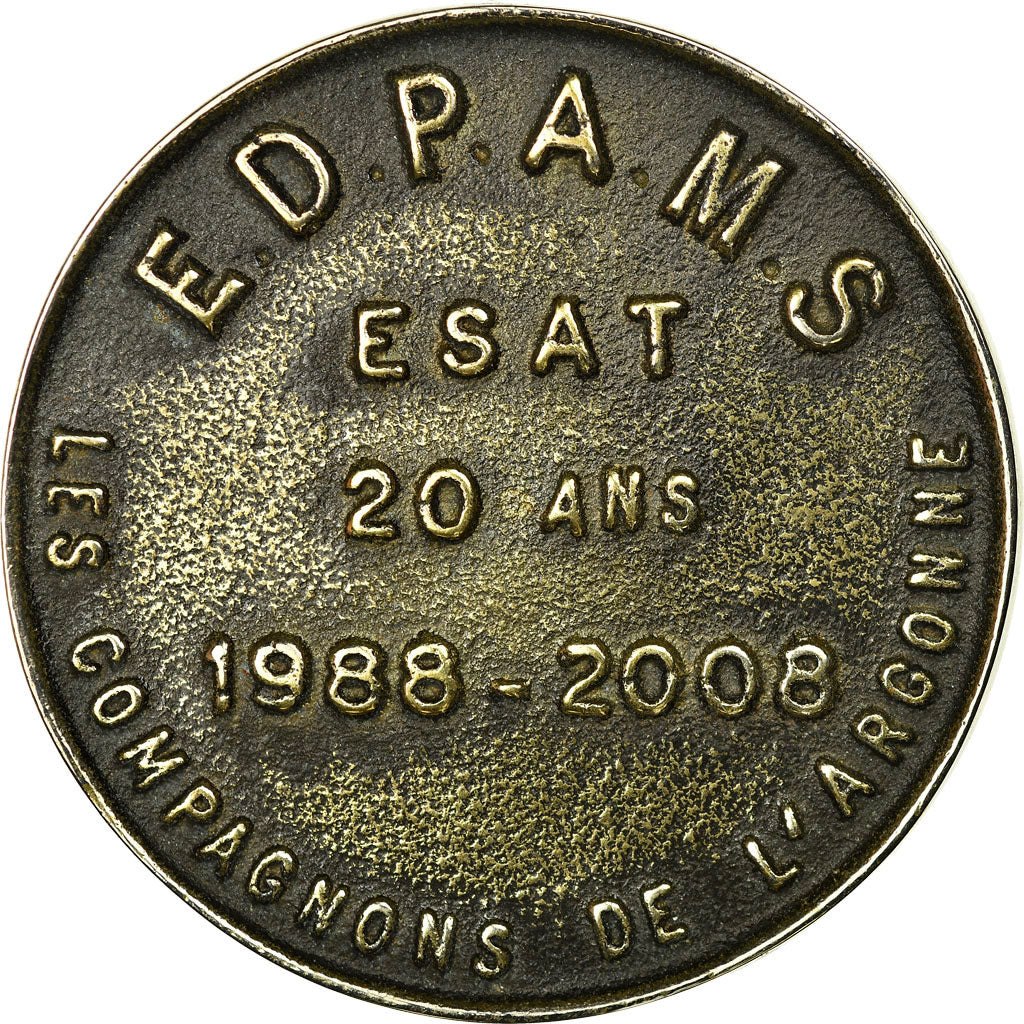 França, Medal, EDPAMS, les Compagnons de l'Argonne, 2008, AU(50-53), Bronze