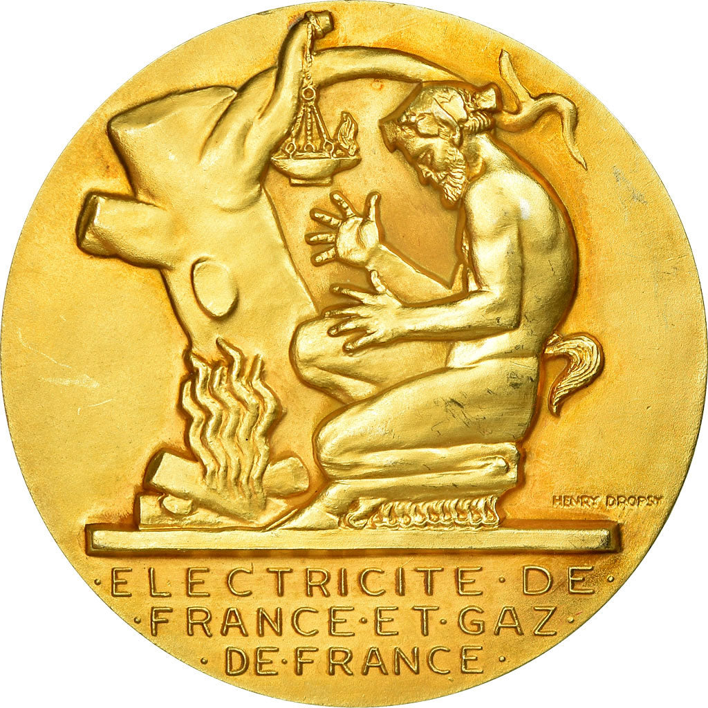 France, Médaille, Électricité de France et gaz de France, Dropsy, SPL, Gilt