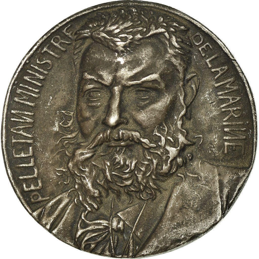 Francia, medaglia, Pelletan, Ministre de la Marine, BB+, Bronzo argentato