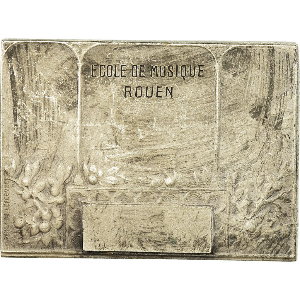 Frankreich, Medaille, Ecole de Musique de Rouen, Lefebvre, SS+, Silvered bronze