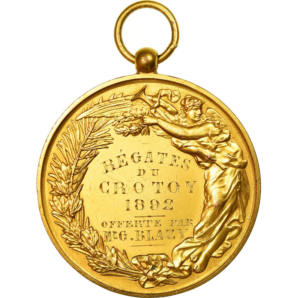 Francia, medalla, Régates du Crotoy, Shipping, 1892, Vernon, EBC+, Bronce