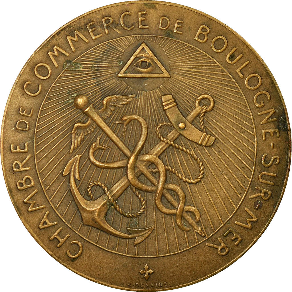 Francia, medalla, Chambre de Commerce de Boulogne-sur-mer, Desaide, EBC+, Bronce
