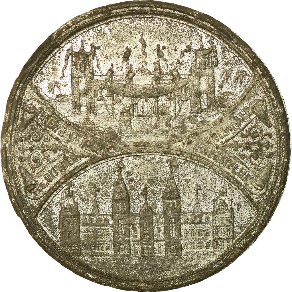 Pays-Bas, Médaille, Herinnering aan Amsterdam, 1885, TB, Tin