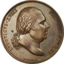 Francja, Medal, Louis XVIII, Naissance d'Henri, Duc de Bordeaux, 1820, Andrieu
