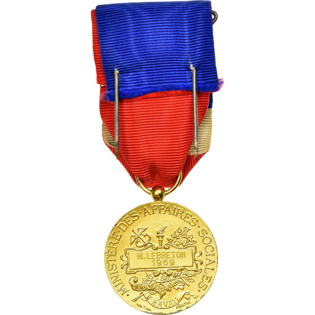 France, Médaille d'honneur du travail, Medal, 1969, Excellent Quality