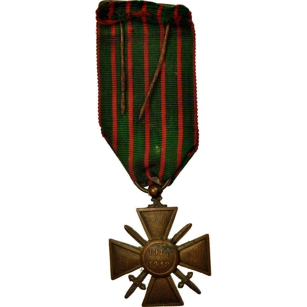 França, Croix de Guerre, Une Etoile, Medal, 1914-1918, Qualidade Muito Boa