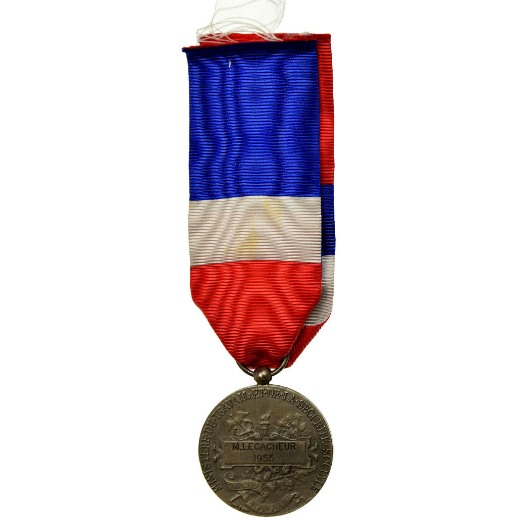 France, Médaille d'honneur du travail, Médaille, 1955, Excellent Quality