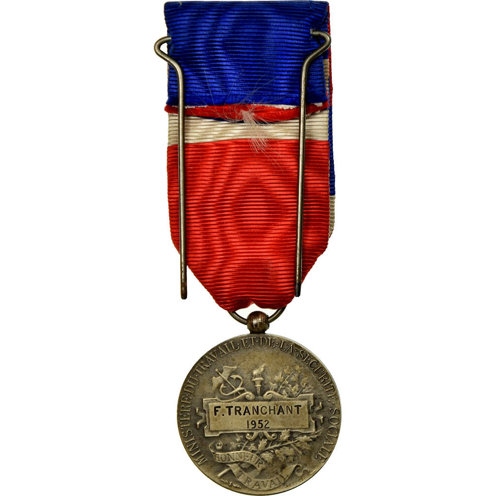 France, Médaille d'honneur du travail, Médaille, 1952, Excellent Quality