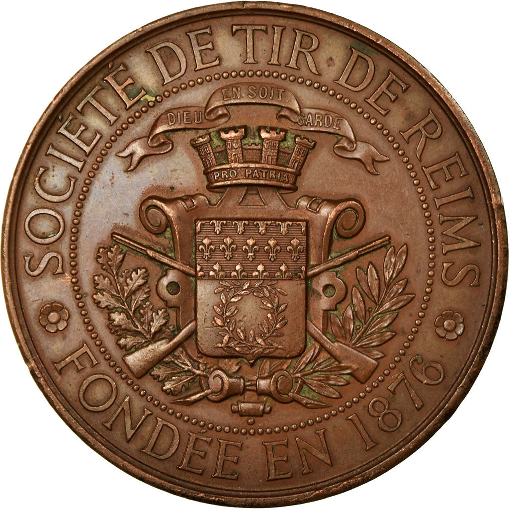 Francia, medalla, Société de Tir de Reims, MBC+, Cobre