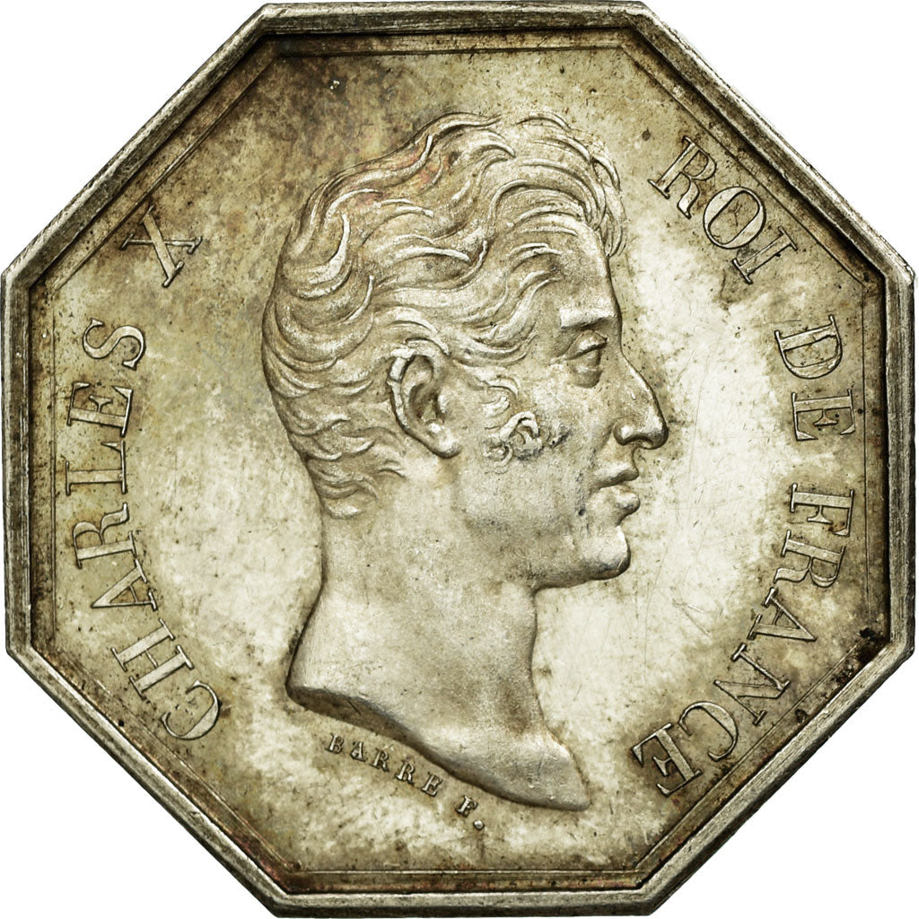 France, Token, Royal, 1825, AU(50-53), Silver