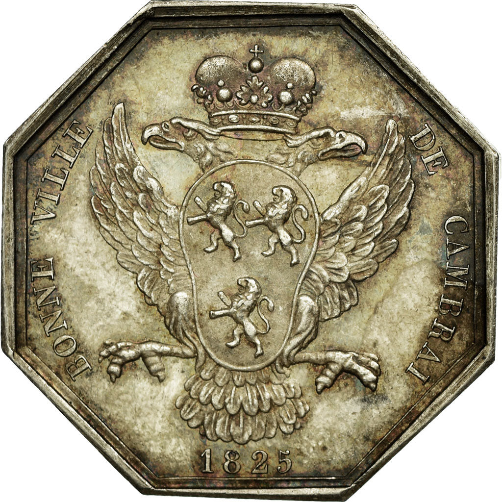 France, Token, Royal, 1825, AU(50-53), Silver