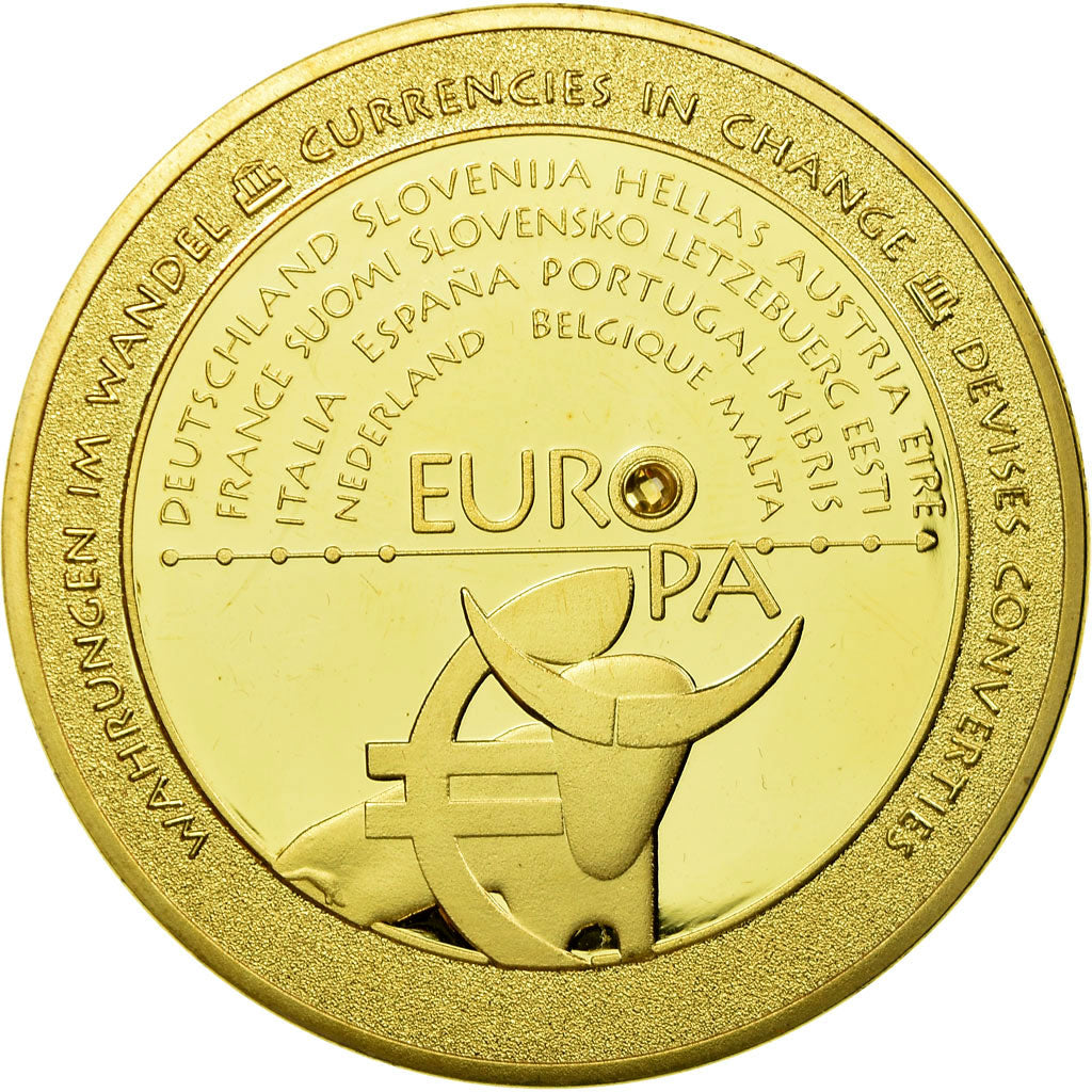 Latvia, Medal, Euro, Europa, MS(64), Copper Gilt