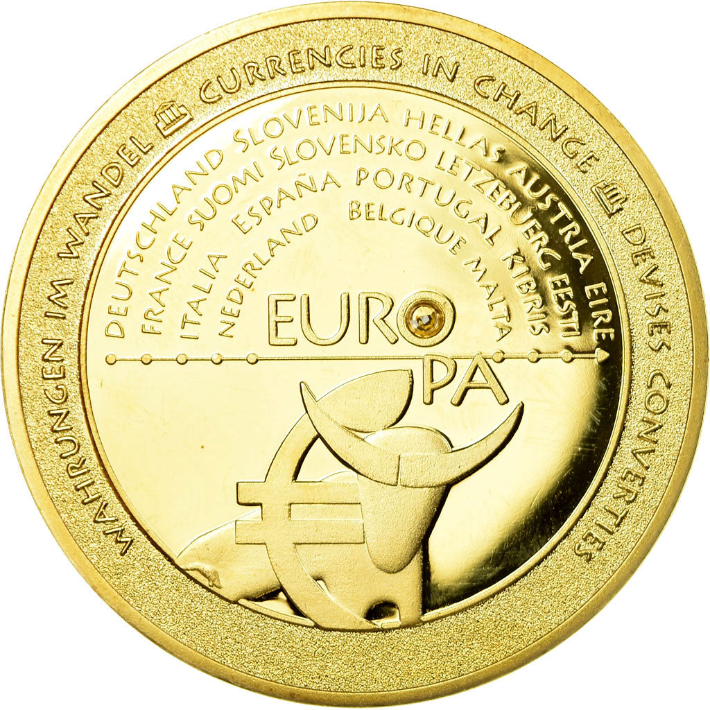 Latvia, Médaille, Euro, Europa, SPL+, Copper Gilt
