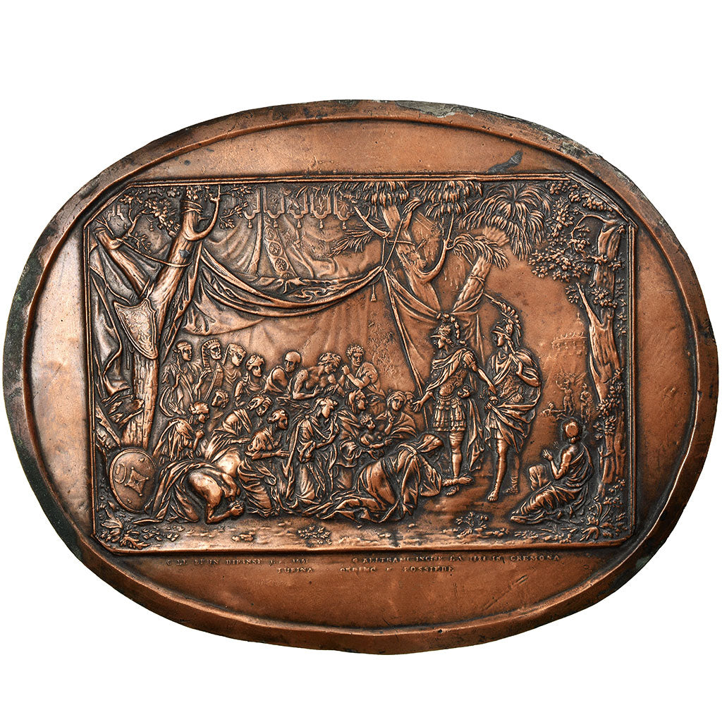 Italien, Medaille, La Famille de Darius devant Alexandre, History, 1828