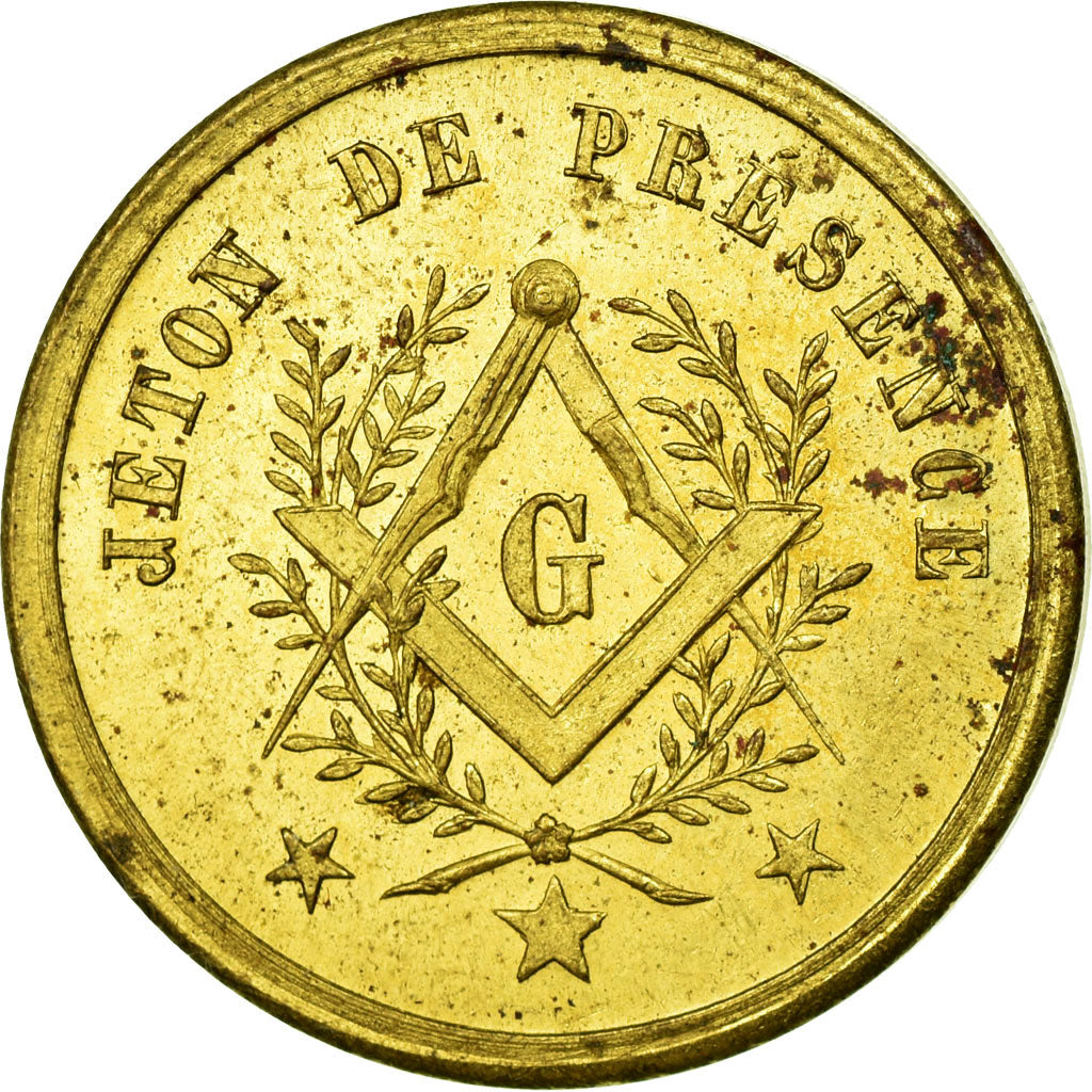 France, Token, Masonic, 1826, AU(55-58), Brass