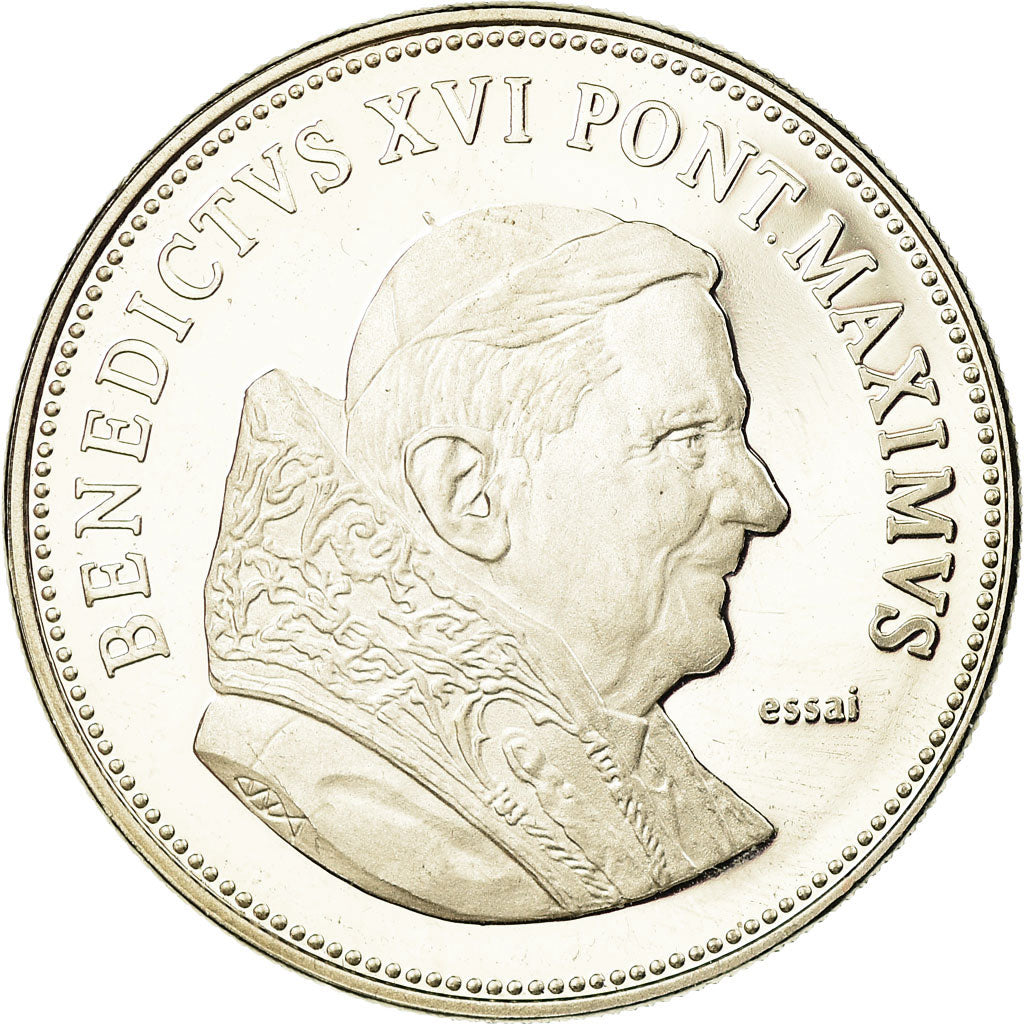 Vatican, Medal, Le Pape Benoit XVI, MS(65-70), Copper-nickel
