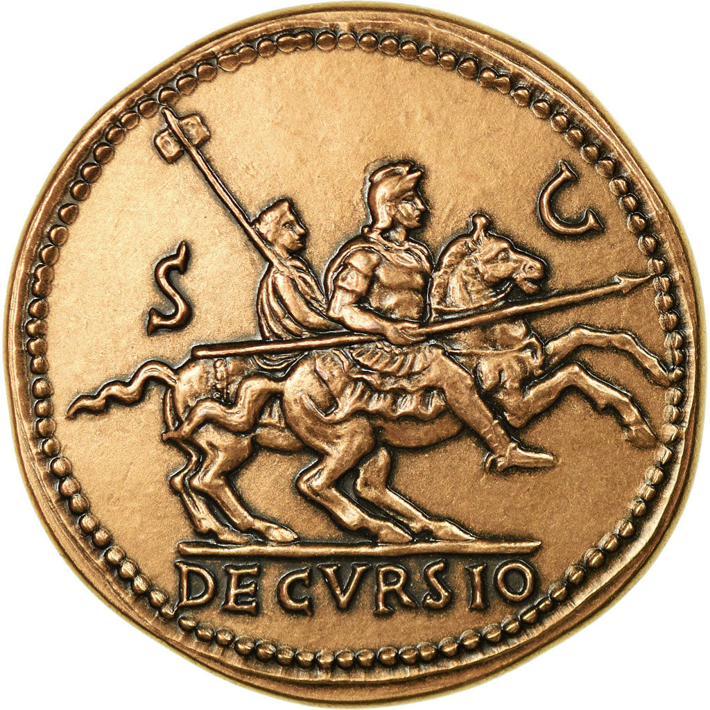 Frankreich, Medaille, Reproduction Monnaie Antique,  Néron, UNZ+, Kupfer