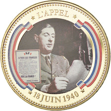 France, Medal, De Gaulle, l'Appel du 18 juin, MS(65-70), Copper-nickel