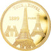 France, Médaille, Paris - La Tour Eiffel, FDC, Copper-Nickel Gilt
