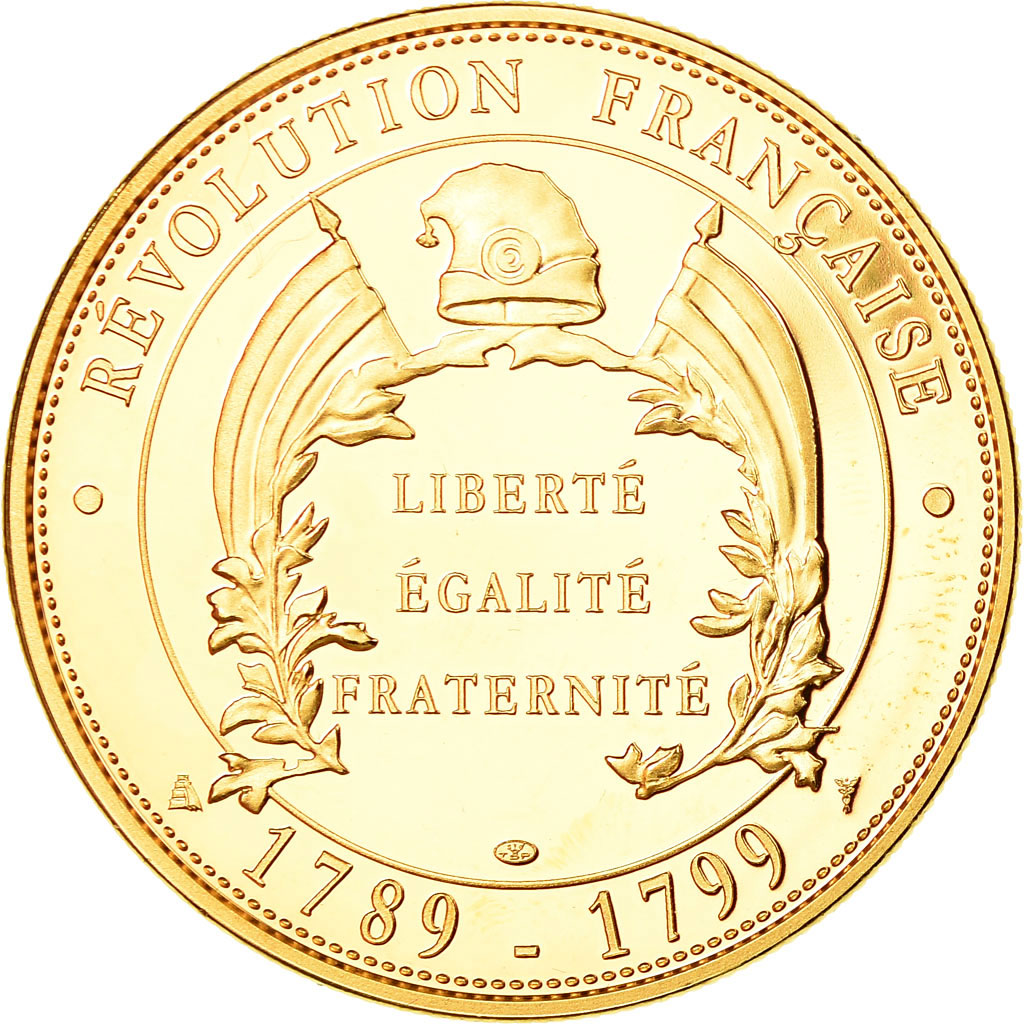Francia, medaglia, Révolution Française, Prise de la Bastille, FDC, Doratura