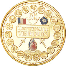 France, Medal, L'Europe des XXVIII, Centenaire de Verdun, 2016, MS(65-70)