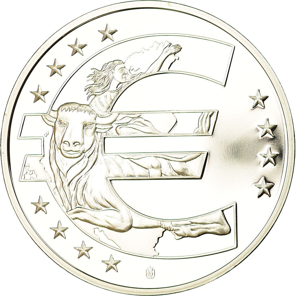 Cyprus, Medal, 10 Ans de l'Euro, Chypre, MS(65-70), Copper Plated Silver