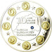 Vaticano, medaglia, 10 ans de l'Euro, Vatican, 2012, FDC, Copper Plated Silver