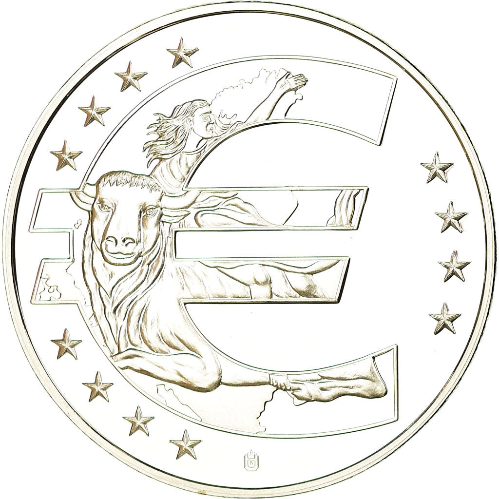 Portugal, Medal, 10 ans de l'Euro, MS(65-70), Copper Plated Silver