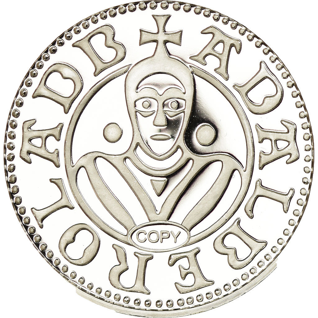 France, Medal, Reproduction denier de Robert II, MS(65-70), Silver