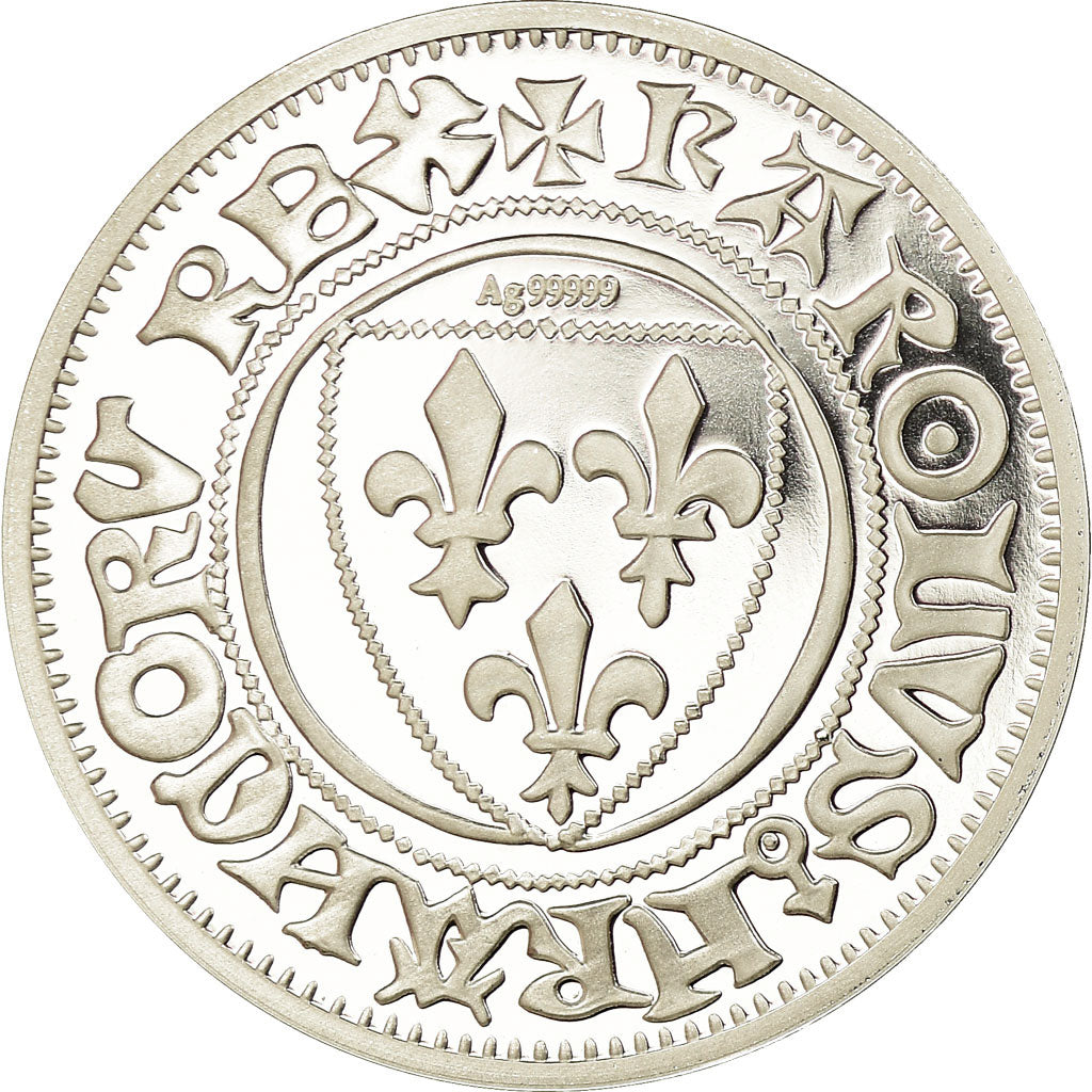 France, Médaille, Reproduction, Blanc Guénar, Charles VII, FDC, Argent