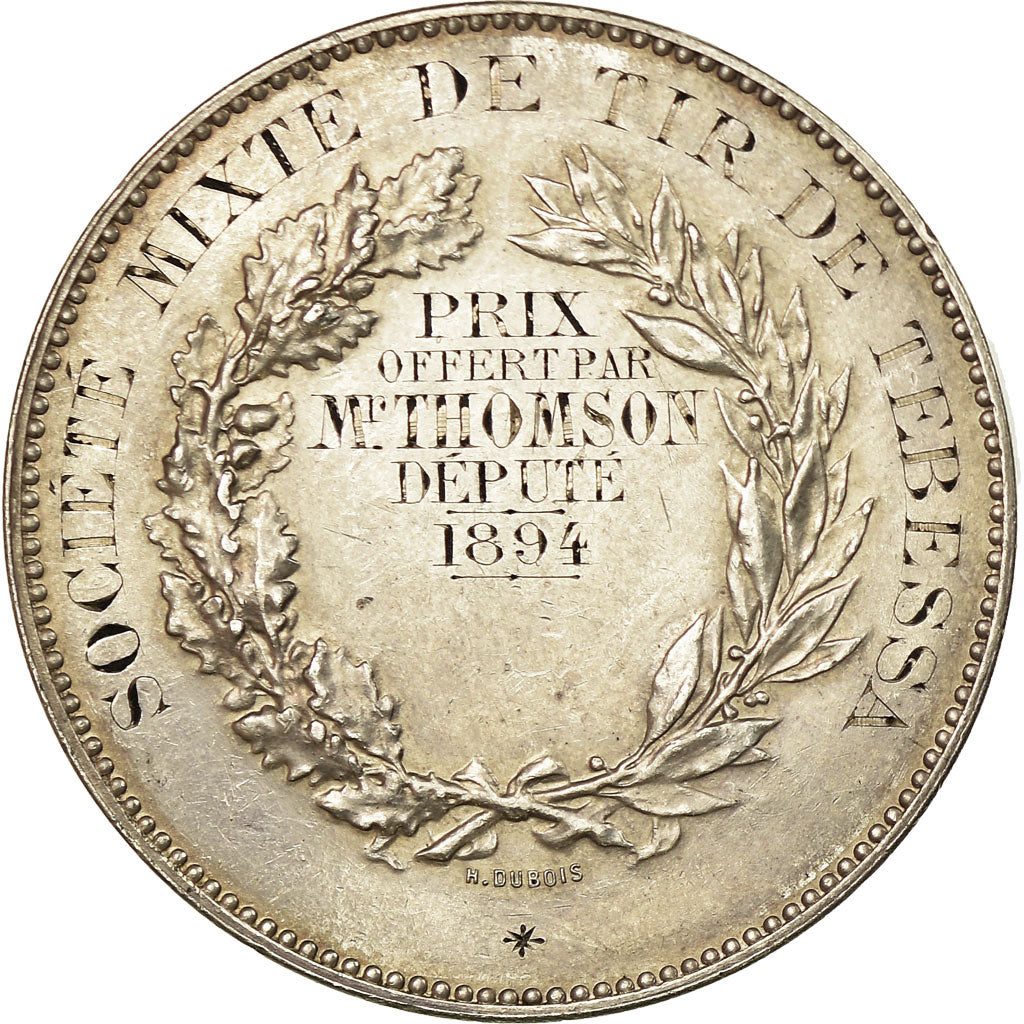 Algeria, Médaille, Société Mixte de Tir de Tebessa, 1894, Dupuis.D, TTB+