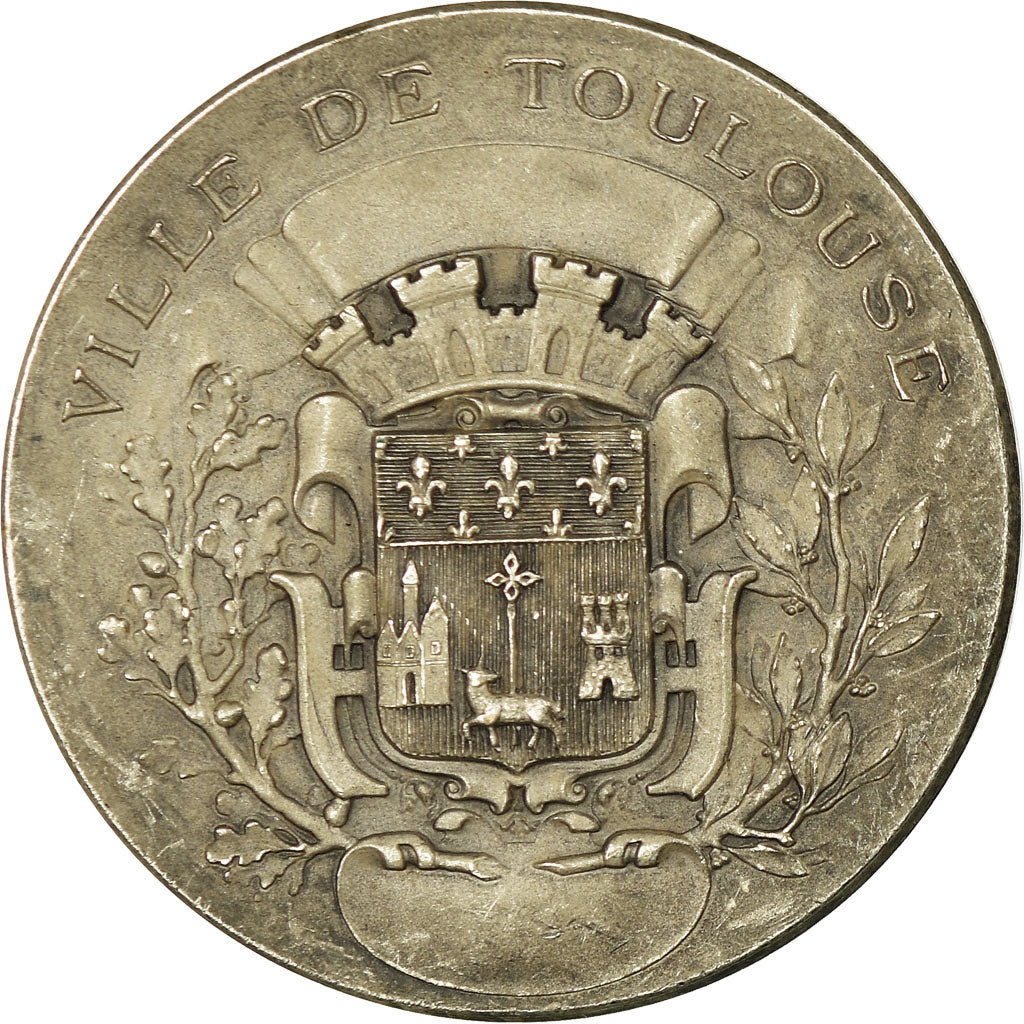 France, Medal, Conservatoire de Musique, Piano, Toulouse, 1906, AU(50-53)