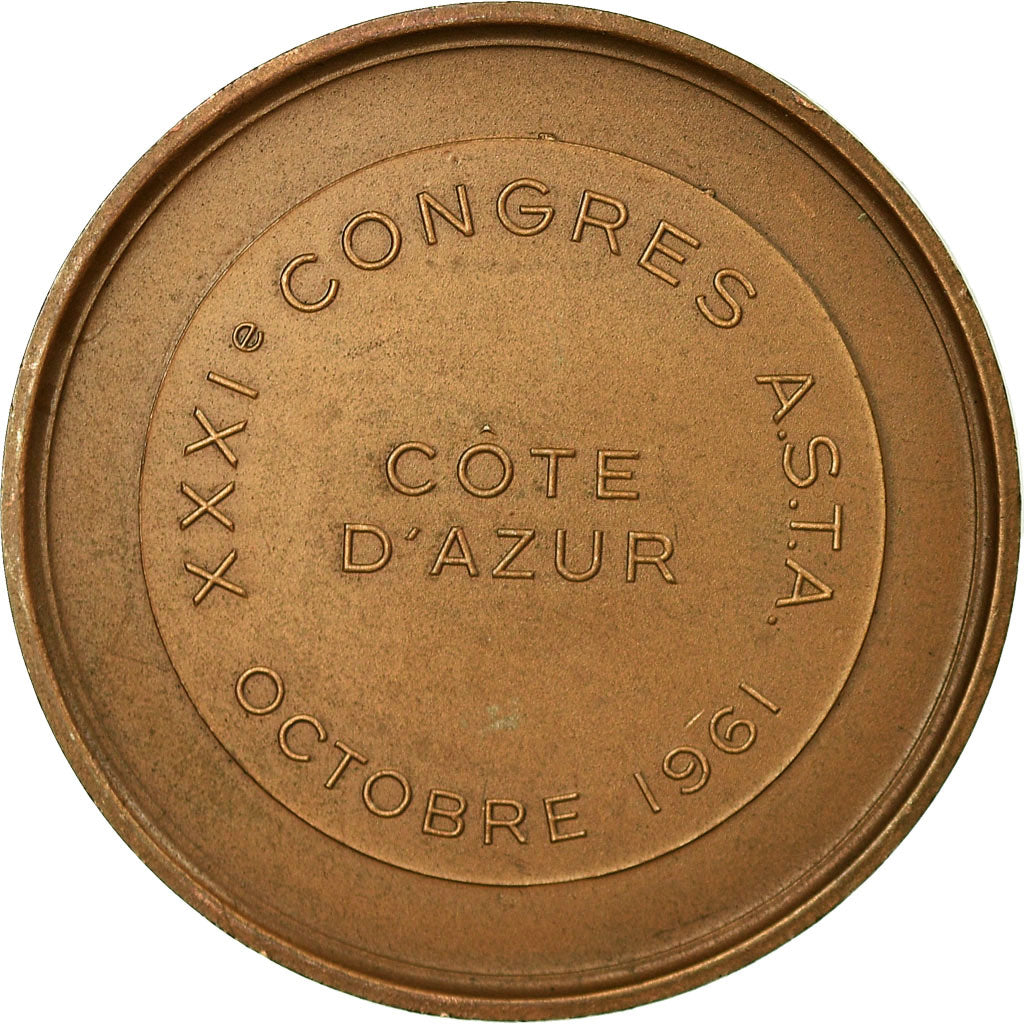 France, Medal, XXXIème Congrès A.S.T.A, Côte d'Azur, Arc de Triomphe, 1961