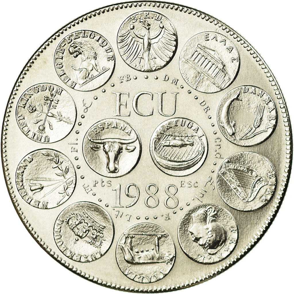 France, Médaille, Ecu Europa, Marianne, 1988, Rodier, FDC, Copper-nickel