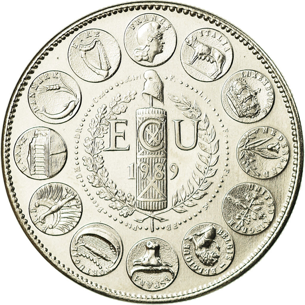 Frankrijk, Medaille, Ecu Europa, Marianne, 1989, Rodier, FDC, Copper-nickel