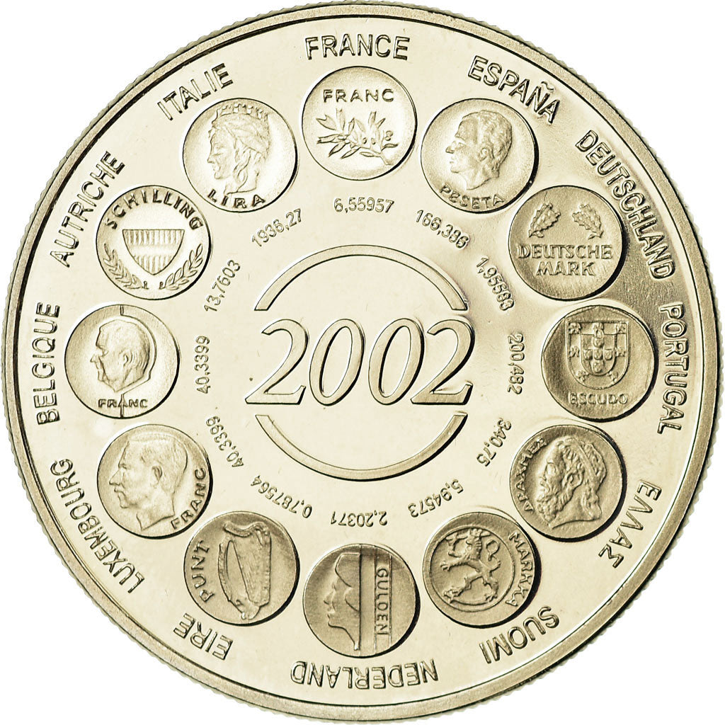 Frankrijk, Medaille, L'Europe, Naissance de l'Euro Fiduciaire, 2002, FDC