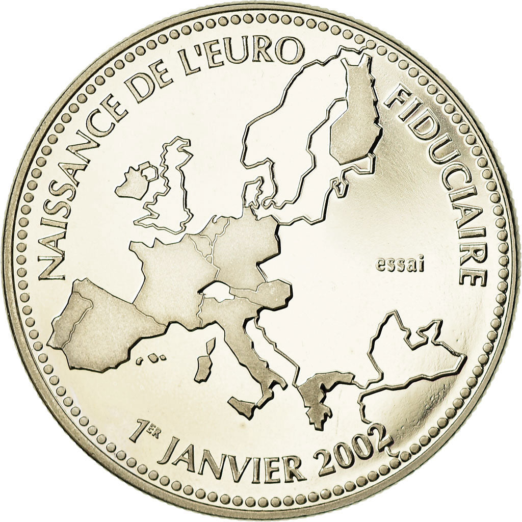 Frankrijk, Medaille, L'Europe, Naissance de l'Euro Fiduciaire, 2002, FDC