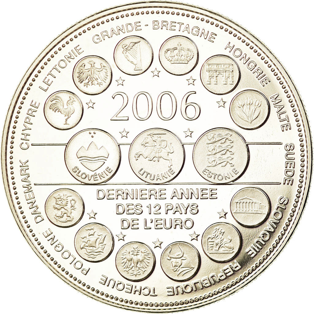 Francia, medaglia, L'Europe des XXV, Dernière Année des 12 Pays de l'Euro