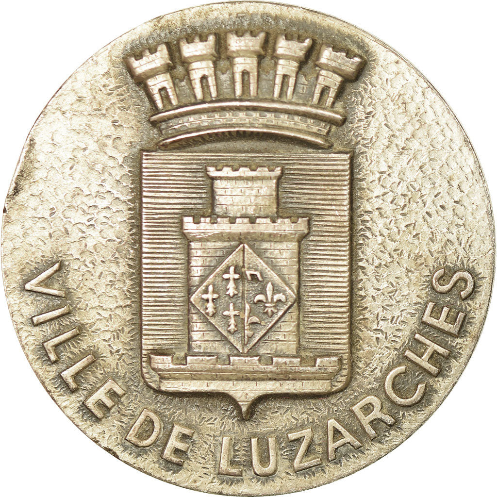 France, Medal, Ville de Luzarches, EF(40-45), Silvered bronze