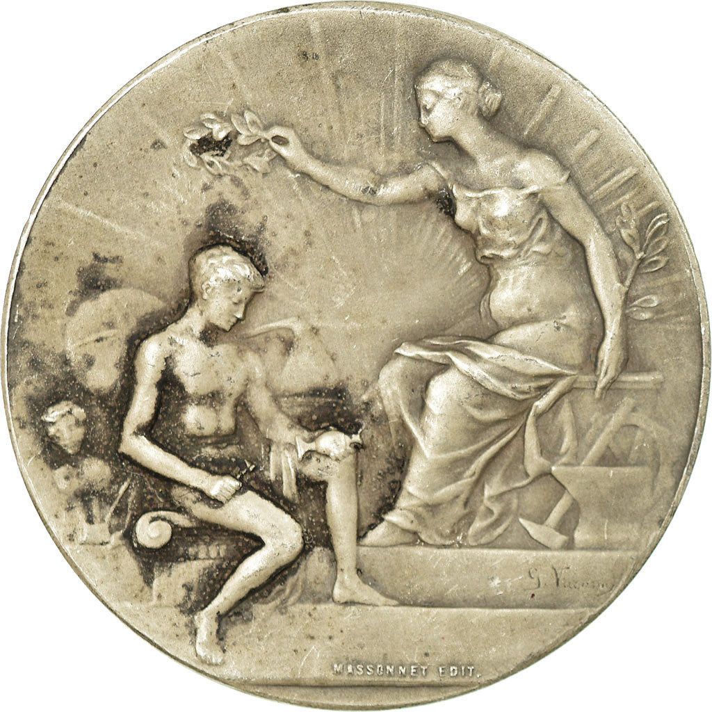 Francia, medaglia, Union des Associations Philotechniques, Massonnet, BB+