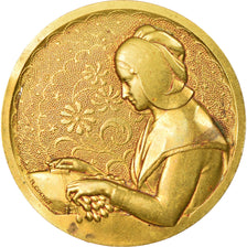 France, Medal, Broche, La Tisseuse, Cochet, AU(55-58), Bronze