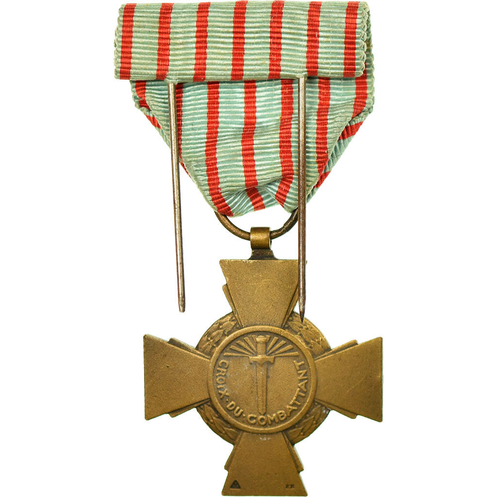 France, Croix du Combattant, Medal, 1914-1918, Excellent Quality, Bronze, 36