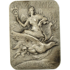 France, Medal, Chambre de Commerce de Roubaix, Lefebvre, MS(60-62), Silver