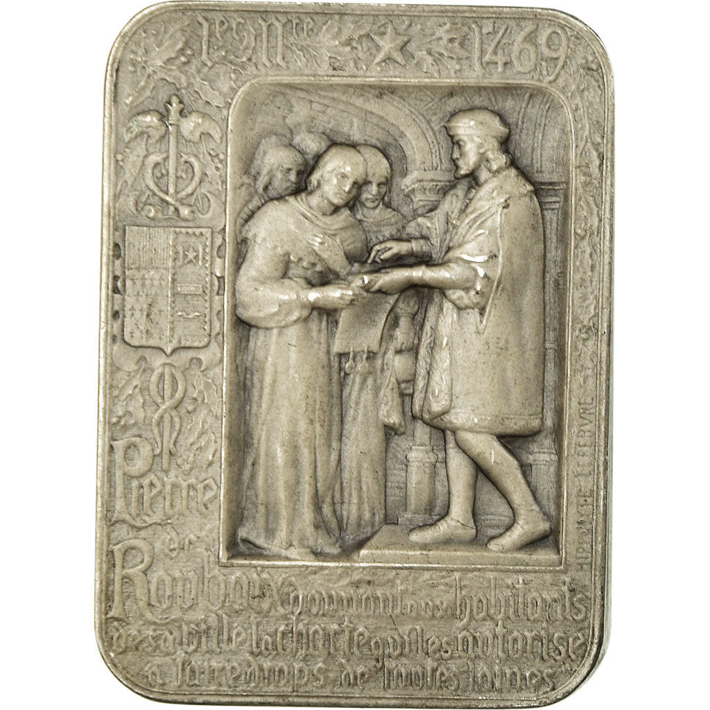 France, Medal, Chambre de Commerce de Roubaix, Lefebvre, MS(60-62), Silver